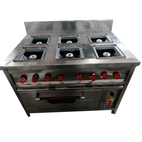 Six Burner Gas Range with Oven by Real Engineering